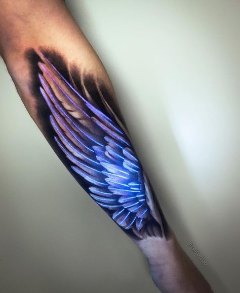 Colorful Angel Wings Tattoo, Angel Wings Tattoo Forearm, Angel Wings Tattoo, Wing Tattoo, Wings Tattoo, Forearm Tattoo, Color Tattoo, I Tattoo, Tattoo Ideas