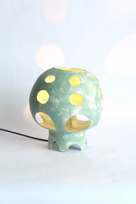 Nico and His Cousins | Contemporary Hand-Built Ceramic Table Lamps — Yuko Nishikawa Ceramic Table Lamps Handmade, Lamp Ceramic, Ceramic Table Lamp, Handmade Ceramic Table Lamps, Handmade Ceramic Lamp, Lamp Ceramic Design, Clay Lamp, Pottery Lamp Base Handmade, Ceramic Lamp Base Handmade