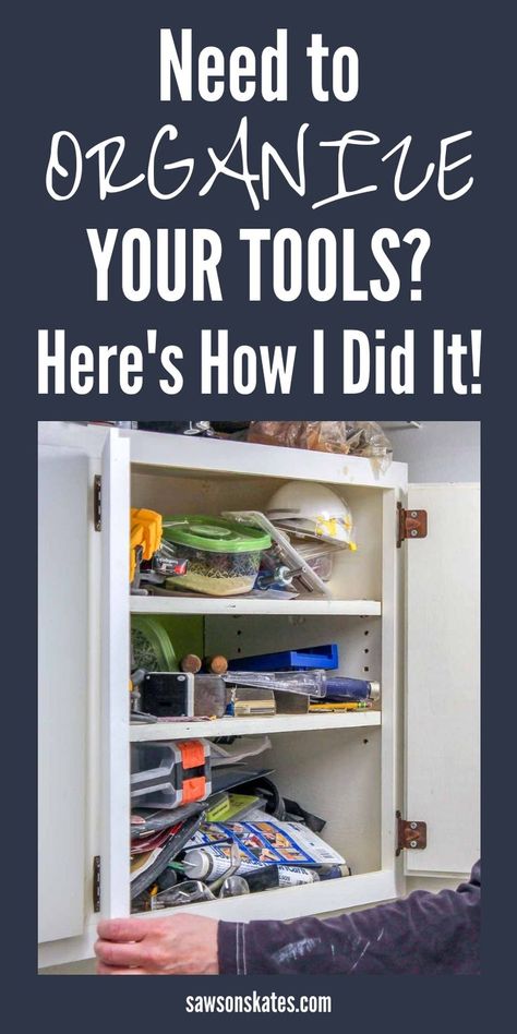 How To Organize Tools And Hardware, Organize Tools In House, Organize Tools Small Space, Organizing Tools In House, Garage Reorganization, Small Workshop Organization, Hardware Organization, Tool Shop Organization, Workshop Aesthetic