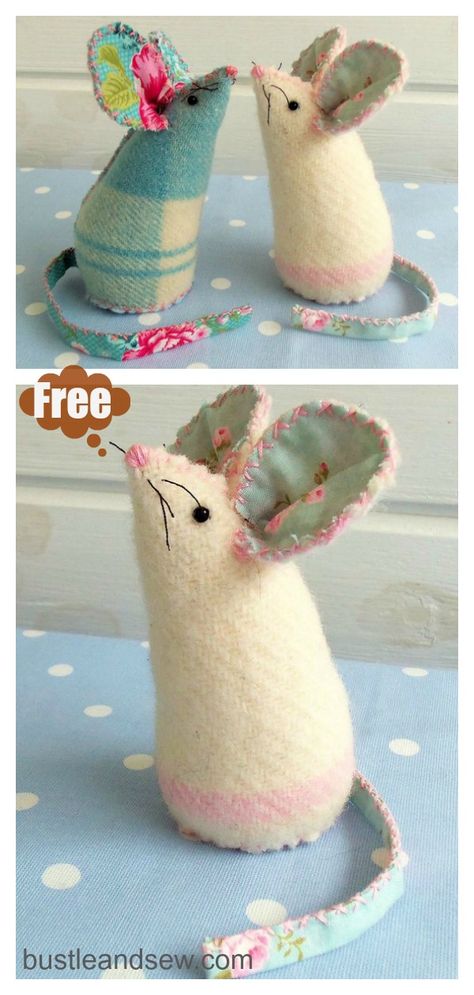 Mouse Pincushion Free Sewing Pattern #startsewingfreepattern #easysewingprojects #sewingtoys Cat Pincushion Patterns Free, Stuffed Cats Pattern Sewing, Christmas Pincushions Ideas, Sewing Toys Patterns Free Tutorials, Mouse Pin Cushion, Pincushions Patterns Free, Stuffed Mouse Pattern, Free Pincushion Sewing Patterns, Cat Sewing Pattern Free Stuffed Toys