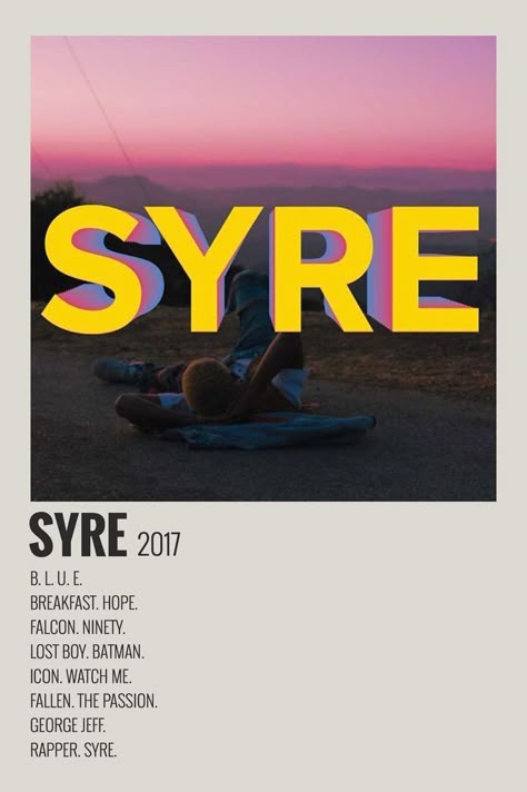 Syre Jaden Smith, Album Polaroid Poster, Alt Posters, Minimalist Polaroid Poster, Minimal Posters, Minimalist Music, Album Wall, Music Poster Ideas, Vintage Music Posters