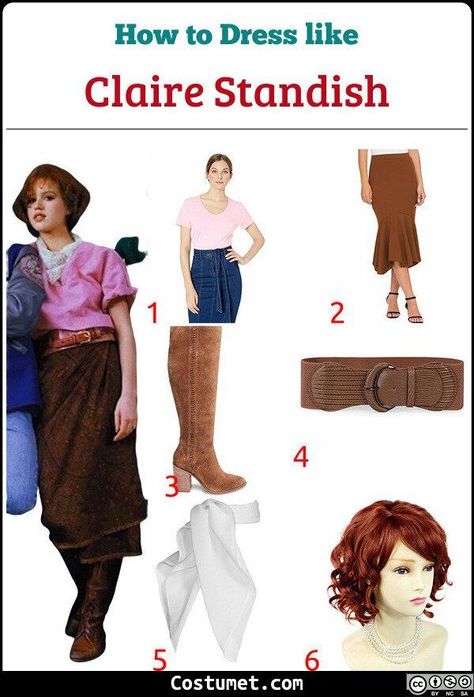 Claire Standish (The Breakfast Club) Costume Breakfast Club Couple Costume, Claire Breakfast Club Costume, The Breakfast Club Halloween Costumes, The Breakfast Club Costume, The Breakfast Club Outfits, Breakfast Club Outfits, Claire Breakfast Club, Claire Standish, 90s Costumes