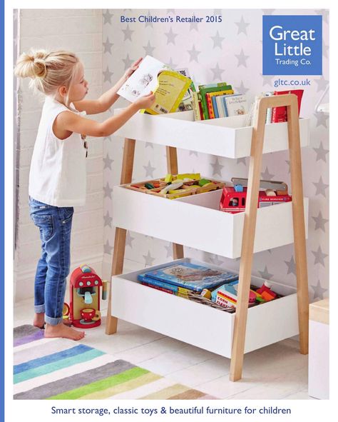 Spring Big 2016 by Great Little Trading Co. - issuu Toy Rack, Baby Bedroom Furniture, Toy Storage Shelves, Kids Furniture Design, Childrens Bedroom Furniture, Book Rack, Storage Furniture Bedroom, Bookshelves Kids, Baby Bedroom