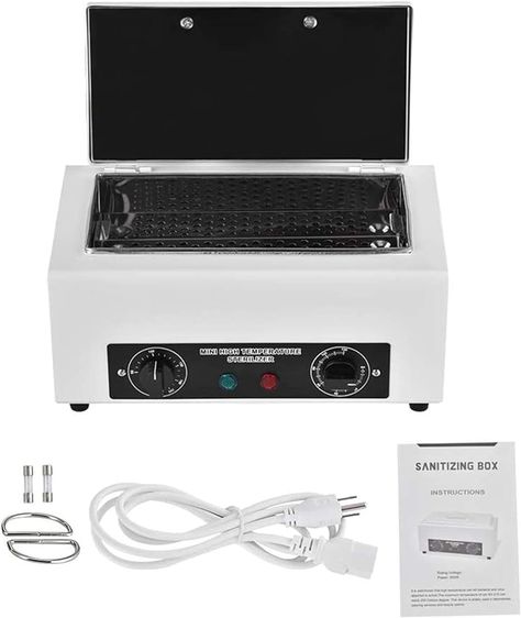 300W Heat Sterilizer NV-210 w/ Timer Disinfection Box Manicure Pedicure SPA Salon Equipment for Sundry Beauty Hair Nail Metal Tools - Nail Tool Sterilizers Hair Steamers, Beauty Water, Cleansing Pads, Wristwatch Fashion, Salon Equipment, Metal Tools, Beauty Devices, Manicure Set, Wrinkle Remover