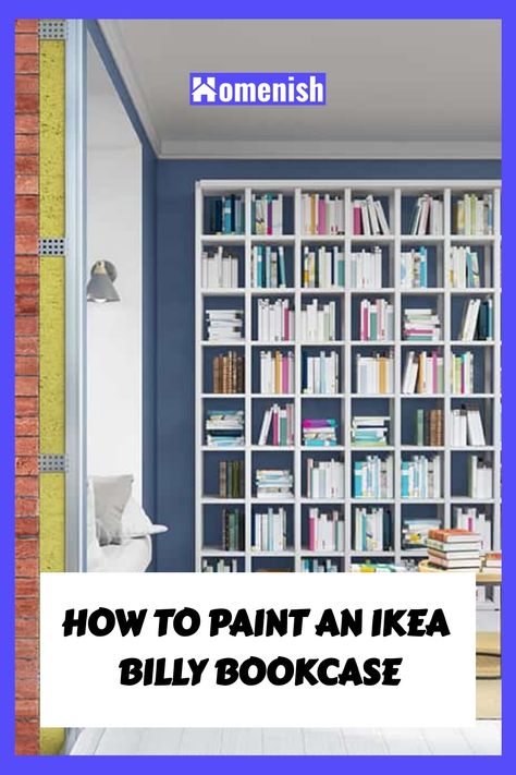 IKEA Billy bookcases are a popular choice for many homeowners because they are affordable, versatile, and easy to assemble. But what if you want to change the look of your Billy bookcase? Painting it is a great way to give it a new lease on life. In this article, we'll walk you through the steps on how to paint an IKEA Billy bookcase. Painted Billy Bookcase, Bookcase Painting, Painted Bookcase, Colourful House, Billy Ikea, Free Wallpaper Samples, Billy Bookcases, Ikea Bookshelves, Ikea Billy Bookcase