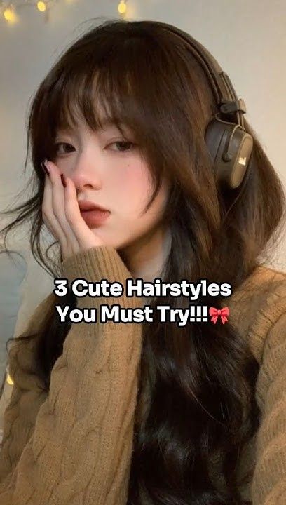 Cute Hairstyles Aesthetic Korean, Cute Nice Hairstyles, A Cute Hairstyle, Aesthetic Hairstyle Ideas, Hair Styles For Long Hair Aesthetic, Cool Easy Hairstyles For School, Hairstyle Very Long Hair, Simple Hairstyle For Medium Hair Easy, Cute Simple And Easy Hairstyles