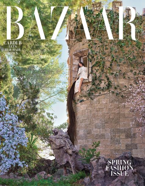 Cardi B Interview, Harpers Bazaar Covers, Real Life Rapunzel, Harpers Bazaar Magazine, Spring Hairstyles, Harper’s Bazaar, Harper's Bazaar, Harpers Bazaar, Cardi B