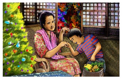 Filipino culture: Showing respect to elders Non Material Culture In The Philippines, Filipino Respect For Elders, Filipino Values Drawing, Filipino Culture Aesthetic, Filipino Christmas, Value Drawing, Philippine History, Value Painting, Curry Wallpaper