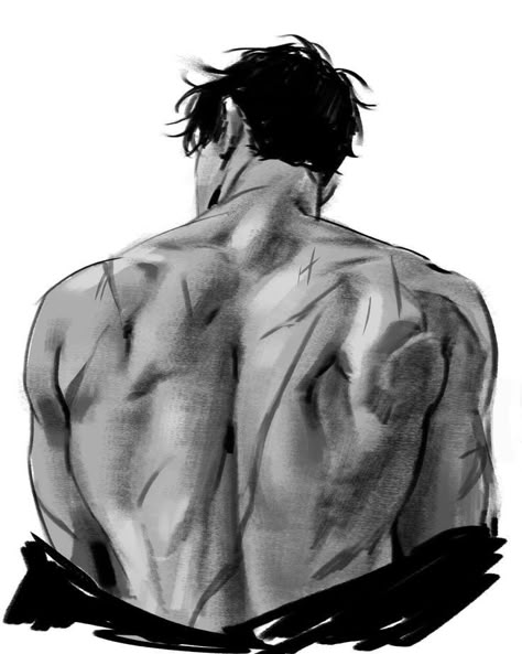 Ruffle Shirts, Arte Zombie, Back Drawing, Anime Boy Sketch, Body Reference, Anatomy Reference, Muscular Men, Boy Art, Drawing Reference Poses