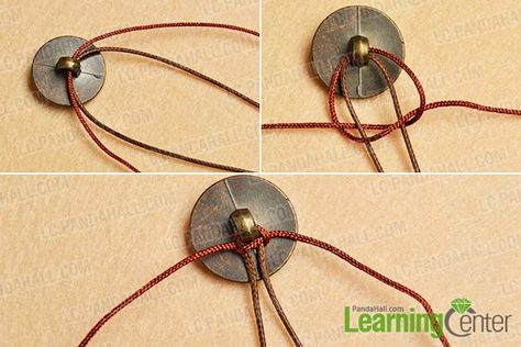 Pandahall Tutorial on How to Make Cord Braided Friendship Bracelet- Pandahall.com Braided Jewelry Diy, Boho Bracelets Tutorial, Leather Wrap Bracelet Tutorial, Braided Friendship Bracelet, Cord Bracelet Diy, Leather Bracelet Tutorial, Wrap Bracelet Tutorial, Bracelets Simple, Braided Friendship Bracelets