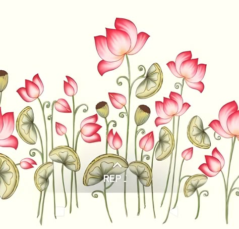 Art Deco Design Graphics, Lotus Flower Painting, Pichwai Art, Traditional Prints, Fabric Paint Diy, Beautiful Flower Drawings, Floral Cards Design, Botanical Flower Art, Kalamkari Painting