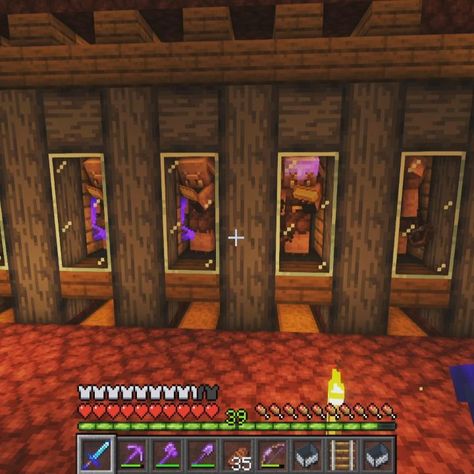 Minecraft Piglin Trading, Minecraft Piglin, Minecraft Blueprints, Minecraft Projects, Minecraft Ideas, Trading Post, Minecraft Designs, I Made It, Underworld