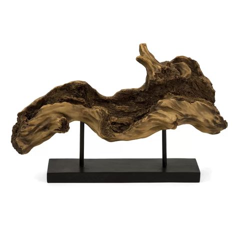 Foundry Select Berne Drift Wood Sculpture & Reviews | Wayfair Driftwood Furniture, Driftwood Art Diy, Aquarium Terrarium, Small Glass Vases, Bulb Vase, Driftwood Projects, Vase Holder, Driftwood Sculpture, Drift Wood