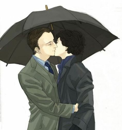 Sherlock Holmes, Mycroft Holmes, Holmescest Mycroft And Sherlock, Sherlock Kiss, Sherlock Holmes Fandom, Holmes Brothers, Johnlock Fanart, Mycroft Holmes, Sherlock Moriarty, Sherlock Holmes Bbc, Mark Gatiss