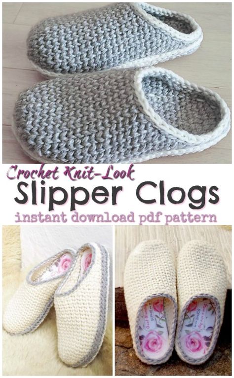 Crocheted Slippers, Crochet Slipper, Crochet Slippers Free Pattern, Crochet Slipper Pattern, Confection Au Crochet, Crochet Boots, Crochet Socks, Clog Slippers, Haken Baby