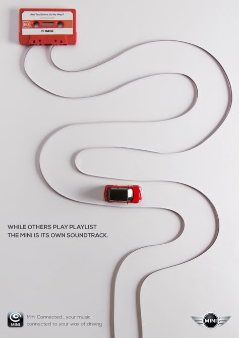 Print advertisement created by Miami Ad School, Brazil for Mini, within the category: Automotive. Back To School Advertising Campaign, Ad Campaign Design Clever Advertising, Advertisments Design, Back To School Advertising, Road Advertising, Print Ads Design, Key Visual Advertising, Back To School Ads, Cool Ads