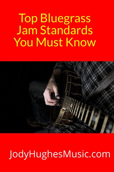 banjo players right hand with the words "Top bluegrass Jam Standards You must know" Banjo Lessons, Music Jam, Jam Session, Bluegrass Music, Online Lessons, Mandolin, Banjo, You Must, The Top