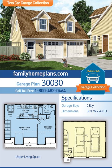 10x10 Bedroom, 2 Car Garage Apartment, Garage With Apartment, Above Garage Apartment, Build Garage, 10 Bedroom House, Garage Plans Detached, Garage Apartment Plan, Plan Garage