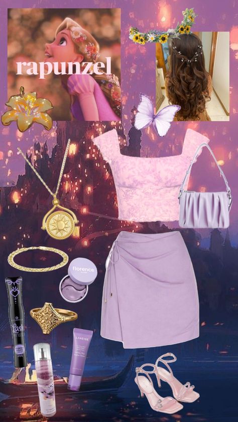 for @kitkatbarsgalore ‘s comp! #competition #comp #outfitinspo #challenge #disney #disneyprincess #princess #fitinspo #fit #outfit #outfits #rapunzel #tangled #purple Shuffle Outfit, Rapunzel Outfit, Rapunzel Tangled, Create Collage, Outfits Aesthetic, Rapunzel, Creative Play, Fitness Inspo, Tangled