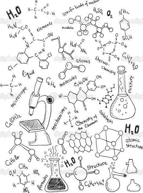 Amor propio Chemistry Drawing Aesthetic, Chemistry Doodle Art, Organic Chemistry Wallpaper Aesthetic, Organic Chemistry Art Wallpaper, Science Chemicals Drawing, Inorganic Chemistry Wallpaper, Science Related Doodles, Chemistry Drawing, Math Wallpaper