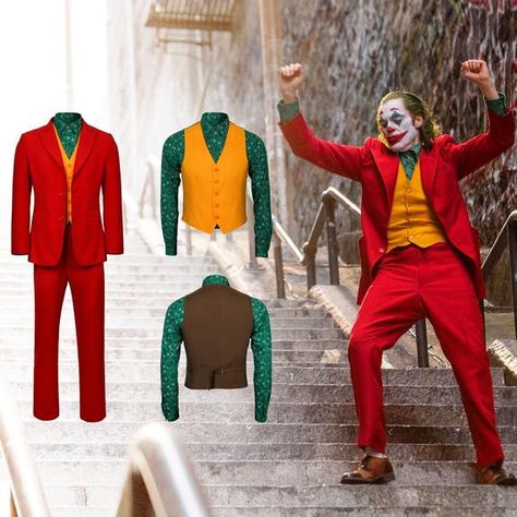 A copy of the costume of the new Joker 2019. Perfect for masquerade or Halloween. Material: woolen fabric, cotton, polyester, satin Source: Joker origin movie Characters: JokerArthur Fleck Components: coat, vest, shirt, pants Package includes: Type A: jacket only Type B: pants only Type C: vest Joker Origin, Easy Halloween Outfit, Joker Outfit, New Joker, Todd Phillips, Horror Merch, Joker Joaquin, Joker 2, Arthur Fleck