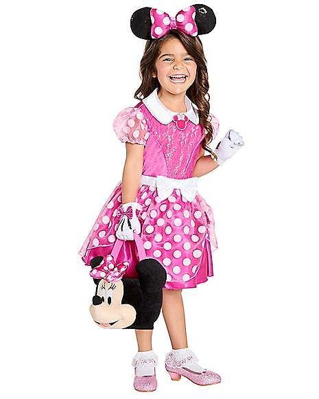 Toddler Minnie Mouse Costume Deluxe - Mickey and Friends - Spirithalloween.com Minnie Mouse Costume Toddler, Jack Skellington Halloween Costume, Minnie Mouse Halloween Costume, Halloween Spirit Store, Home Halloween Costumes, Woody Costume, Toddler Costumes Girl, Minnie Outfit, Up Halloween Costumes