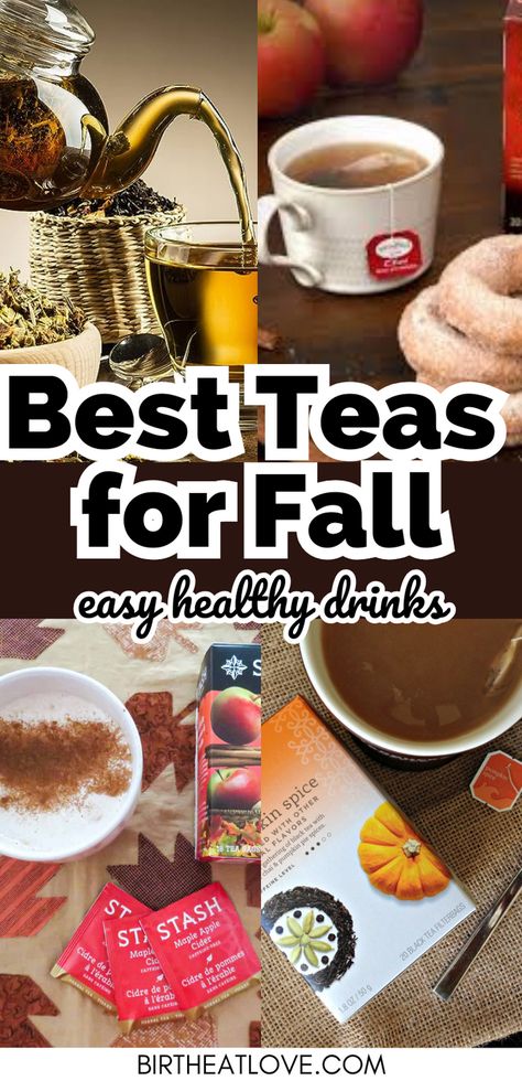 Best Teas for a Fall! Looking for easy healthy drinks for Fall? These Fall Teas are perfect for tea lovers, afternoon cup of tea, Fall Tea Party, bonfire party, or Thanksgiving menu! This list includes the best hot teas for Fall with the quintessential flavors of Autumn. #fall #tea #healthydrinks #healthyteas Easy Healthy Drinks, Fall Teas, Drinks For Fall, Fall Tea Party, Tea Snap, Flavored Tea Recipes, Hot Teas, Homemade Tea Recipes, Homemade Electrolyte Drink