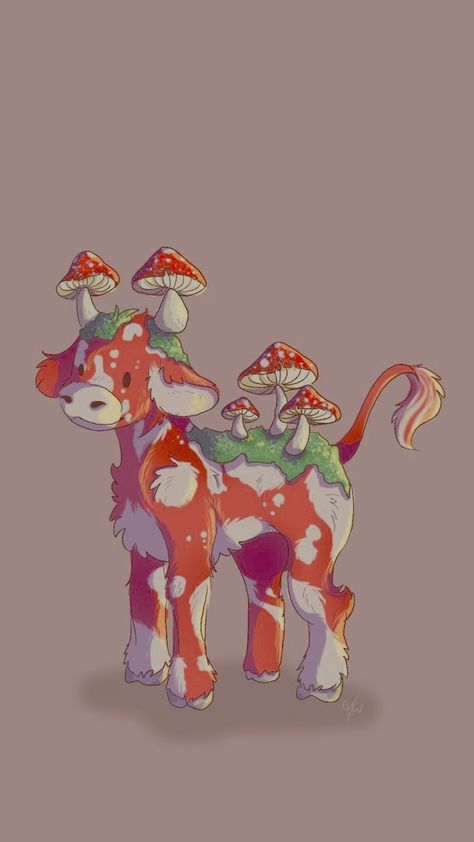 Minotaur Oc, Fruit Cows, Cow Pics, Aesthetic Cow, Iphone Wallpaper Preppy, Fluffy Cows, Funny Iphone Wallpaper, Creature Drawings, Cute Cartoon Pictures