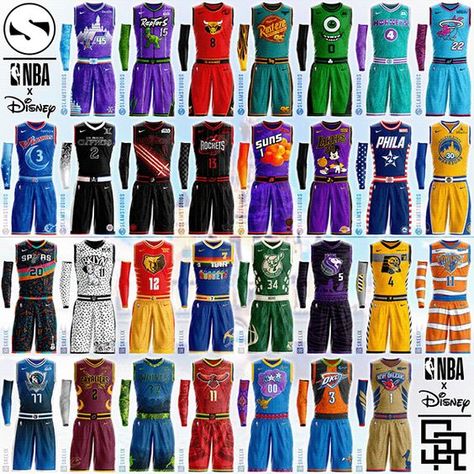 Nba Theme Party, Nba Jersey Outfit, Best Nba Jerseys, Nba Theme, Disney Jersey, Basketball Jersey Outfit, Nba Uniforms, Sportswear Design, Basketball Uniforms