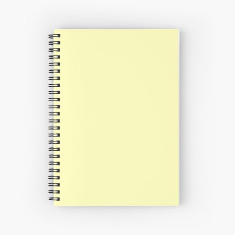 Get my art printed on awesome products. Support me at Redbubble #RBandME: https://www.redbubble.com/i/notebook/Pastel-yellow-by-menche96/46645767.WX3NH?asc=u Soft Meringue, Diy Notebooks, White Solid Color, School Suplies, Yellow Aesthetic Pastel, Kelly Moore, Pink Notebook, Coloring Journal, Fallen London