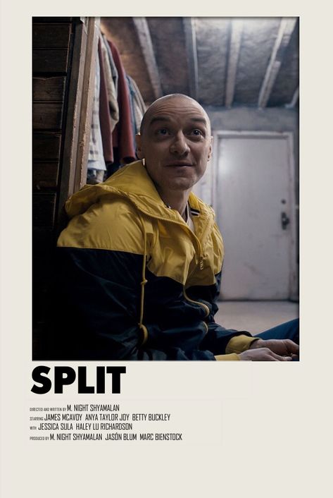 Split Movie Poster, Split Poster, Split Movie, Betty Buckley, Polaroid Movie Poster, Horror Movies List, Haley Lu Richardson, Movie Covers, Horror Movie Posters