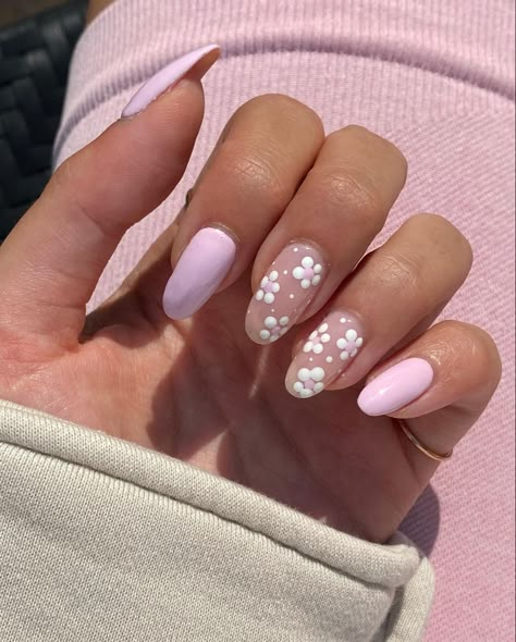 Pink Flower Nails, Flower Nail Designs, Easy Nails, Kawaii Nails, Nail Jewelry, Girls Nails, Nail Designs Spring, Floral Nails, Cute Nail Designs