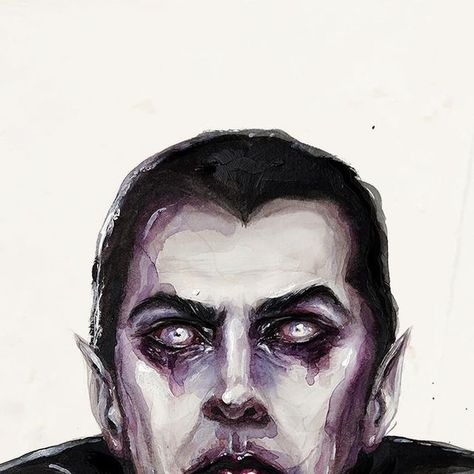 Leon Mateus | Horror Art on Instagram: "VAMPIRE: Drácula (1931) ⚰️ Watercolor portrait of the handsome Béla Lugosi as the eternal Count Dracula from the Universal Classic Monsters. First Drawlloween piece! I am very happy that I went in a traditional direction for this piece. The original looks way better than the scan, tho. Any tips on how to get the most out of the piece during the scanning process? 🦇 DM me for Art Prints! Limited Edition of 15. #dracula #belalugosi #universalclassicmonsters #universalmonsters #mdwc23d2 #mdwc23 #vampireart #vampires #mabsdrawlloweenclub #mabsdrawlloweenclub2023 #drawlloween #drawlloween2023 #halloweenart #portraitpainter #horrorart #classichorror" Classic Horror Art, Dracula Drawing Sketch, Count Dracula Art, Spacehey Pfp, Vampire Base Drawing, Modern Vampire Art, Vampire Aesthetic Art, Vampire Watercolor, Vampire Nightclub