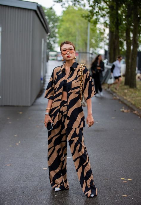 Summer Stockholm, 2020 Street Style, Leopard Print Outfits, 2piece Outfits, Reportage Photography, Coord Set, Animal Print Fashion, Street Style Summer, June 2022