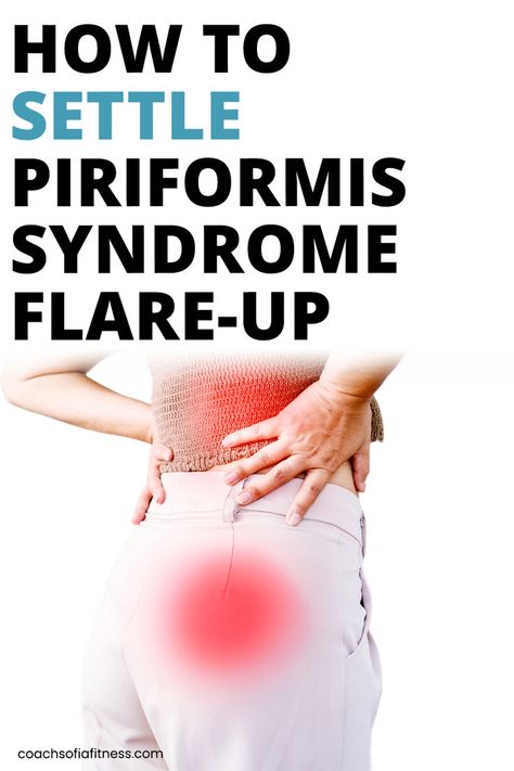 Here’s how I settled a painful Piriformis syndrome flare-up using home exercises and nutrition to reduce muscle spasms and inflammation quickly. If you have piriformis syndrome, these remedies will help you settle the pain, relax the piriformis muscle and get relief. Piriformis Syndrome Symptoms, Muscle Spasms Relief, Piriformis Syndrome Exercises, Yoga For Sciatica, Bursitis Hip, Yoga Poses For Back, Piriformis Muscle, Hip Pain Relief, Pain Relief Remedies