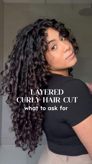 keish✨curly hair care + tips on Instagram: "CURLY LAYERED CUT - Take this vid to your next curly haircut🤩 DETAILS ⤵️ This cut is so great if you struggle to get your curls curly at the root near the crown like me🥰* let me tell you I have had SO many disasters in the hair dressers and some pretty wonky/triangle shaped looking cuts. Always take a VISUAL ( picture or video ) to your hairdresser so they can assess whether the cut will work on your hair type and even tailor it to suit you- and so n Bad Curly Haircut, What To Ask For When Getting Curly Hair Cut, Best Layers For Curly Hair, Hair Cut For Curly Hair Girl, Different Curly Hair Cuts, U Shape Curly Haircut, Layered Hair For Curly Hair, Silhouette Layers Curly Hair, Types Of Curly Hair Cuts