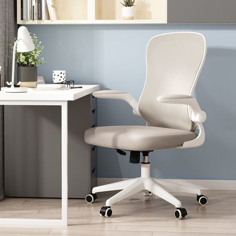 Black Home Office, Ergonomic Desk Chair, Ergonomic Desk, Adjustable Height Standing Desk, White Upholstery, Work Chair, Adjustable Standing Desk, Mesh Chair, Inbox Zero