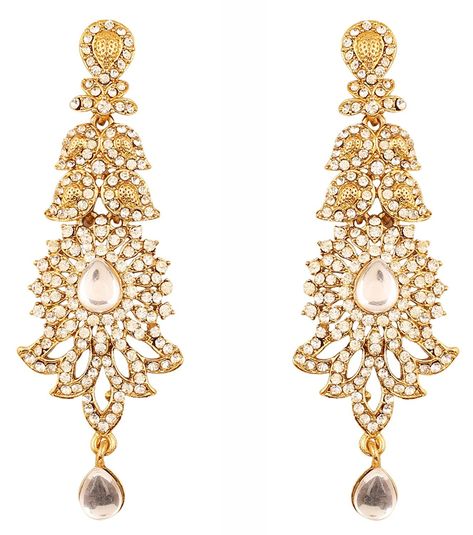 Earrings, Drop & Dangle, Bollywood Rhinestone designer earrings - Gold - C917YXCHXN3 #Earrings #designerjewelry #fashionwomen #outfits #style #Drop & Dangle Rhinestone Bridal Jewelry, Extra Long Earrings, Bridal Jewellery Earrings, Long Chandelier, Heritage Jewellery, Indian Bollywood, Rhinestone Bridal, Designer Jewelry, Chandelier Earrings