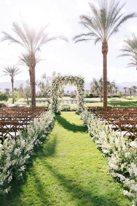 Exquisite White Wedding at Toscana Country Club - Flowers by Cina Wedding Bucket, Montage Laguna Beach, Wedding Decoration Ideas, Hills Resort, Wedding Aisle Decorations, Breathtaking Wedding, Outdoor Reception, Gorgeous Couple, Ceremony Flowers