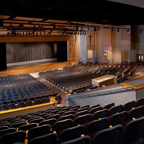 Pope John Paul II High School | Portfolio Case | EDiS Company High School Play Aesthetic, Classical School, School Auditorium Aesthetic, High School Auditorium, High School Theatre Aesthetic, School Play Aesthetic, School Assembly, School Theatre, School Theater