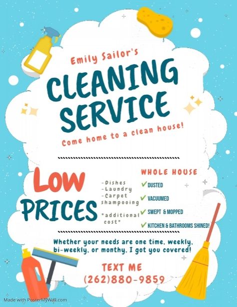 Housekeeping Business, Cleaning Flyers, Cleaning Service Flyer, Free Brochure Template, Custom Flyers, Cleaning Lady, Cleaning Companies, House Cleaning Services, Professional Cleaning Services