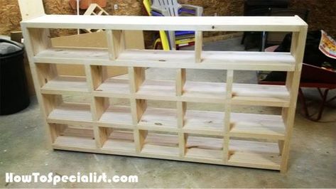 How to Build a Game Console Cabinet | HowToSpecialist - How to Build, Step by Step DIY Plans Video Game Console Shelf, Game Console Organization, Video Game Console Storage, Game Console Shelf, Video Game Shelf, Video Game Organization, Video Game Storage, Diy Video Game, Console Shelf