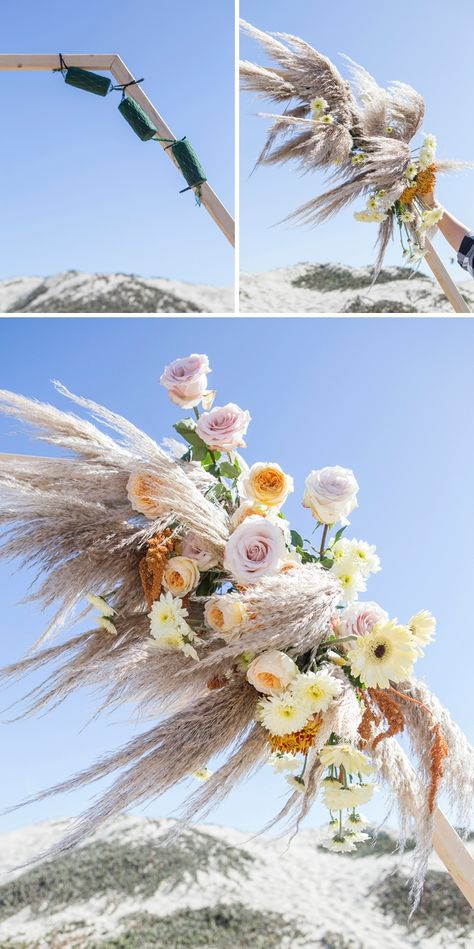 How To Make Flowers For Wedding Arch, Diy Wedding Arch Florals, Hexagon Arbor Flowers, How To Make A Flower Arrangement For A Wedding Arch, Decorating Hexagon Wedding Arch, Diy Flower Arrangements Wedding Arch, How To Diy Wedding Arch Flowers, How To Make A Floral Arrangement For A Wedding Arch, Hexagon Wedding Arch Flowers Diy