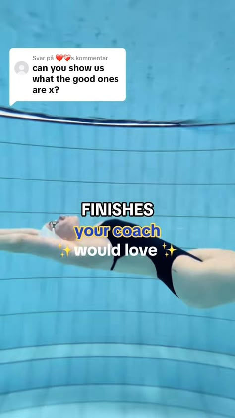 Svarer some good finishes, impress your coach at your next practice😏😏 #swimmerthings #swimmercheck #swimmer #thepeoplethatgetitgetit #teamwatery #pinit #pinterestvideo #pinterestcraft #sharethis #relatable Swim Suits For Swimmers, Motivation For Swimmers, How To Get Better At Swimming, Swim Team Tips, Swimming Tips Competitive, Hairstyles For Swimmers, Swimmer Tips, Swimmer Hairstyles, Swimmer Workouts