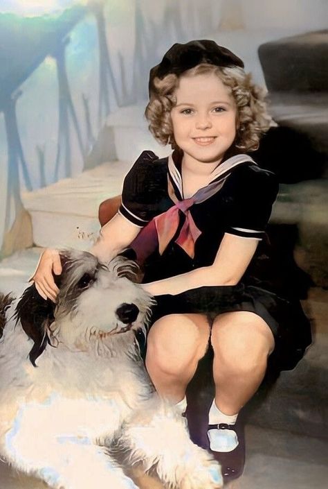 Shirley Temple Black, Baby Queen, Temple Dress, Irish Dancing Dresses, Female Pose Reference, Shirley Temple, Girl And Dog, Female Poses, Vintage Photography