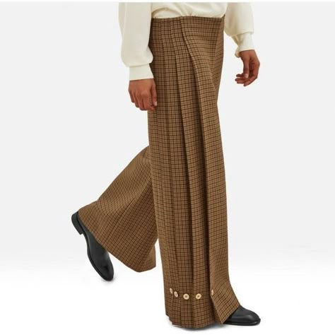 Camel Pants, Diy Vetement, Brown Trousers, Pants Brown, Estilo Punk, Wool Trousers, Mens Pants Fashion, Fashion Inspiration Design, Mode Inspo