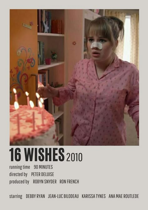 16 Wishes Movie, 16 Wishes, Best Teen Movies, Movies To Watch Teenagers, Pause Button, Most Paused Movie Scenes, Iconic Movie Posters, The Pause, Girly Movies