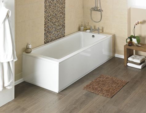 Choose a single ended bath for your new design. Unbeatable value from just £109.95 Bath Front Panel, Straight Baths, Modern Bathtub, Acrylic Tub, Wooden Bath, Bath Panel, Bath Screens, White Bath, Gorgeous Bathroom