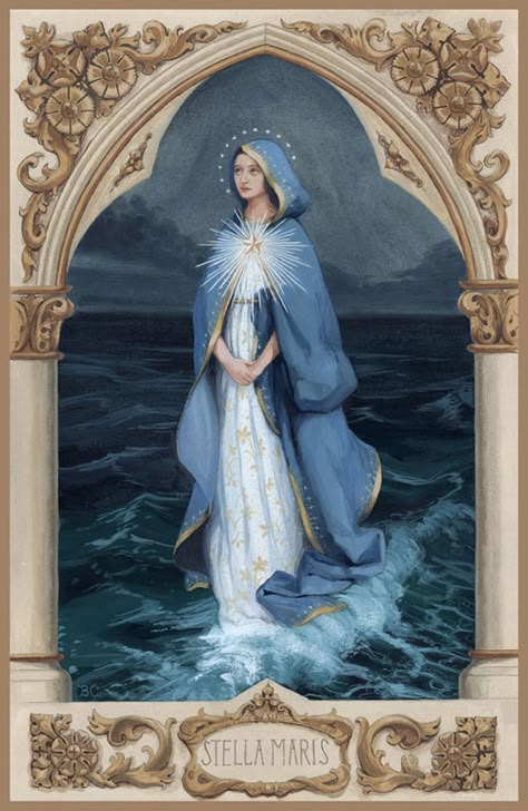 Star Of The Sea, Virgin Mary Art, Blessed Mary, Catholic Pictures, Stella Maris, Religious Pictures, Mary Mother Of God, Mama Mary, Queen Of Heaven