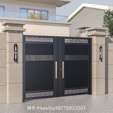 Main Gates Design Modern, Iron Main Gate Design Indian, Front Gate Design Modern Steel, Home Gate Design Front Entry, Ms Gate Design Modern, Gate Pillar Design Modern, Main Grill Gate Design, Steel Main Door, Modern Iron Gate Designs